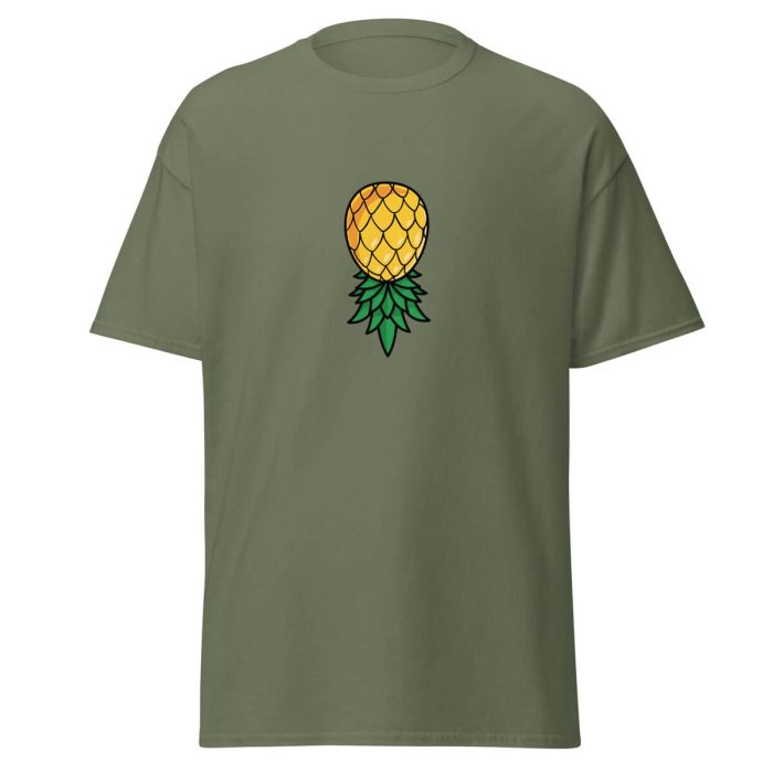 Upside Down Pineapple T-Shirt - Military Green