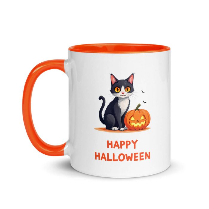 Happy Halloween Cat Mug - left