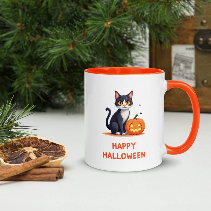 Happy Halloween Cat Mug - decoraction